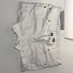 american eagle white wash jean shorts